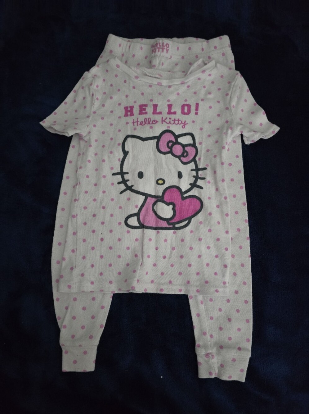 Hello Kitty White and Pink Polka Dot Sleep Onesie